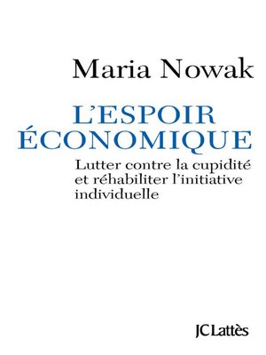 cover image of L'espoir économique